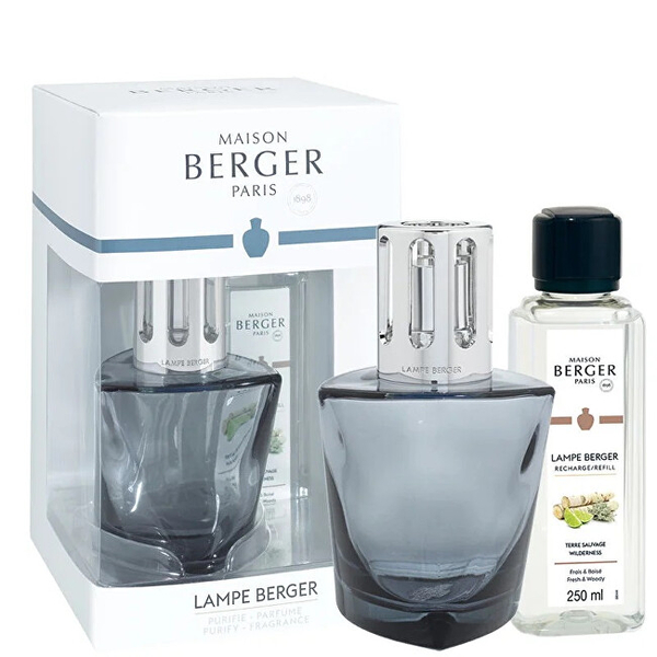Fotoja e Set aromatik Maison Berger Paris, llambë katalitike Terra Black 230 ml + rimbushje Wilderness 250 ml