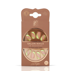 Fotoja e Thonj artificial Sosu Cosmetics Limelight Salon Nails, 30 copë