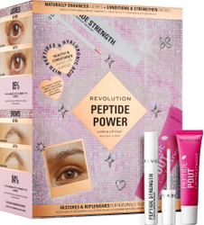 Fotoja e Set kozmetik Revolution Peptide Power Lash and Lip Duo, kujdes për buzë + serum për qerpikë dhe vetulla