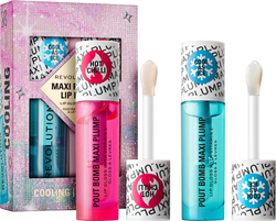 Fotoja e Set për buzë Revolution Maxi Plump Lip Duo Lip Gloss, Lip gloss Maxi Plump Hot Chilli + Lip gloss Maxi Plump Cool As Ice