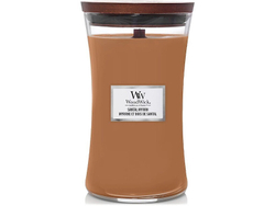 Fotoja e Qiri aromatik WoodWick Santal Myrrh, 609.5 g
