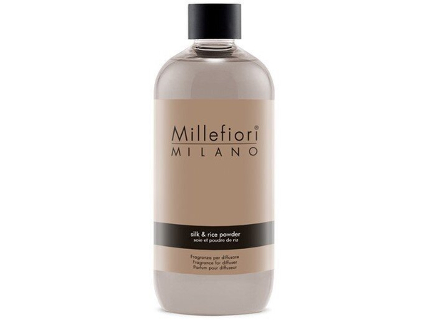 Fotoja e Rimbushje për shpërndarës arome Millefiori Milano Natural Silk & Rice Powder, 500 ml