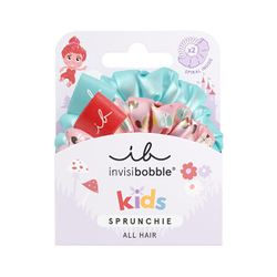 Fotoja e Set lidhëse për flokë Invisibobble Sprunchie Puppy Love, 2 copë, e gjelbër/rozë