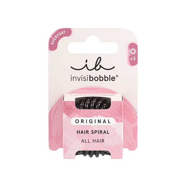 Fotoja e Set lidhëse për flokë Invisibobble Original True Black Hair Scrunchie, 3 copë