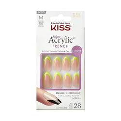 Fotoja e Thonj KISS Salon Acrylic French Color Nail Art - Hype, 28 copë