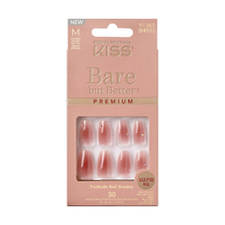 Fotoja e Thonj artificialë KISS Bare-But-Better Premium Nails, 30 copë