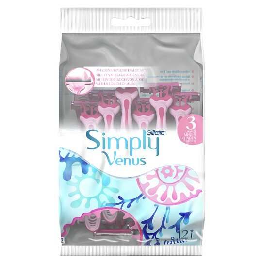 Fotoja e Set brisqe rroje për femra Gillette Simply Venus 3 Plus Yellow, 12 copë