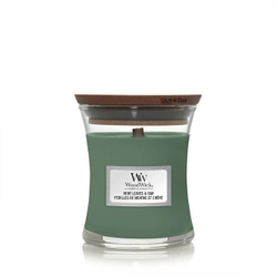 Fotoja e Qiri aromatik WoodWick Mint Leaves & Oak, 85 g