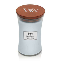 Fotoja e Qiri aromatik WoodWick Manolia Birch, 609.5 g