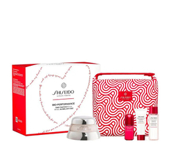 Fotoja e Set Krem rigjenerues për fytyrë 50 ml + Losion hidratues 30 ml + Shkumë pastruese 15 ml + Serum për lëkurë 10 ml + Çantë kozmetike Shiseido