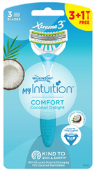 Fotoja e Set brisqe rroje për femra Wilkinson Sword My Intuition Comfort Coconut Delight, 3 + 1 copë
