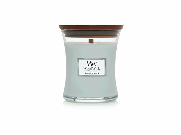Fotoja e Qiri aromatik WoodWick Magnolia Birch, 85 g