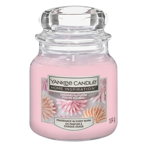 Fotoja e Qiri aromatik	i vogël Home Inspiration Sugared Blossom Yankee Candle, 104 g
