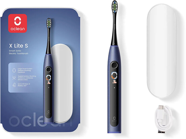 Fotoja e Set furçë elektrike për dhëmbë Oclean X Lite Dark Blue
