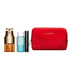 Fotoja e Set për sy Clarins Double Serum Eye Collection, serum rinues për sy 20 ml + largues dyfazësh grimi për sy 30 ml + maskarë për qerpikë 3 ml + çantë kozmetike, Picture 1
