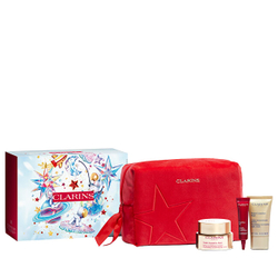 Fotoja e Set për kujdes të lëkurës Clarins Nutri-Lumière Collection, krem dite 50 ml + krem nate 15 ml + krem për sy kundër rrudhave 7 ml + çantë kozmetike