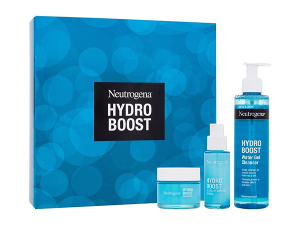 Fotoja e Set për kujdes të lëkurës Neutrogena Hydra Boost, xhel pastrues për fytyrë 200 ml + xhel hidratues për fytyrë 50 ml + serum me acid hialuronik 15 ml