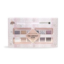 Fotoja e Set paletë hijesh për sy + brushë grimi Revolution The Rebel Icon Palette
