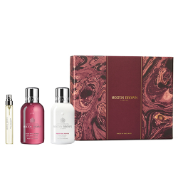 Fotoja e Set dhuratë Molton Brown Fiery Pink Pepper, xhel dushi + losion trupi + EDT