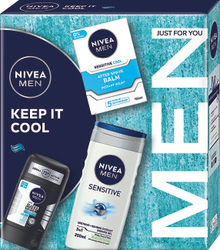 Fotoja e Set për meshkuj Nivea Keep It Cool, xhel dushi 250 ml + balsam pas rrojës 100 ml + antiperspirant i ngurtë 50 ml