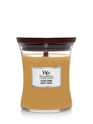 Fotoja e Qiri aromatik WoodWick Gilded Sands 275 g