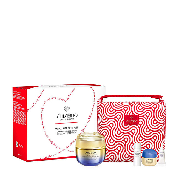 Fotoja e Set Krem për ditën dhe natën + Serum për fytyrë dhe qafë + Krem sysh + çantë kozmetike Shiseido
