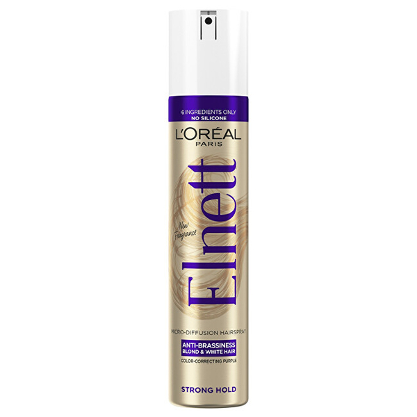 Fotoja e Sprej për flokë bionde L'Oréal Elnett (Anti-Brassiness Color-Correcting Purple Micro-Diffusion Hairspray), 300 ml