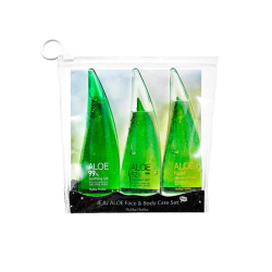 Fotoja e Set Xhel Qetësues për fytyrë, trup dhe flokë 55 ml + Xhel dushi 55 ml + Shkumë pastruese 55 ml Holika Holika Jeju Aloe Face