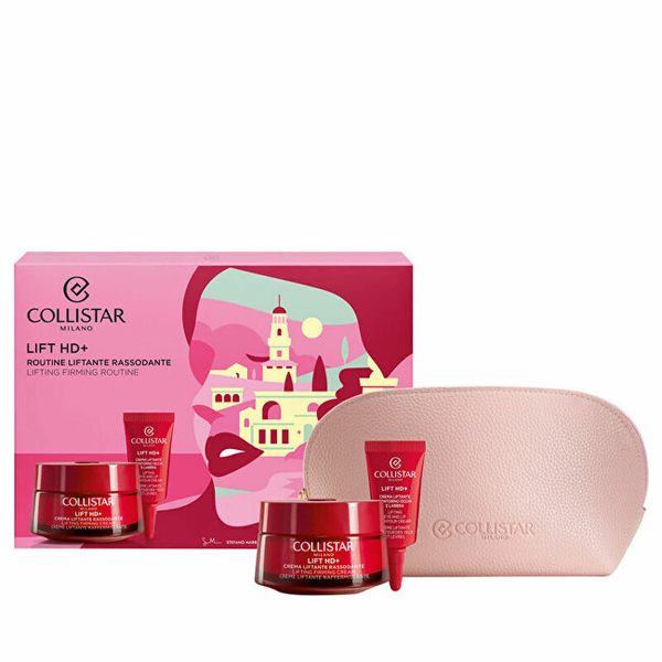 Fotoja e Set për kujdesin e lëkurës Collistar Lift HD+, krem lifting dhe forcues për fytyrë 50 ml + krem lifting për sy dhe buzë 5 ml + çantë kozmetike
