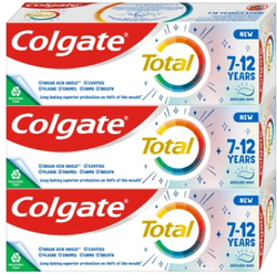 Fotoja e Pastë dhëmbësh për fëmijë Total Junior Trio Colgate, 3 x 50 ml