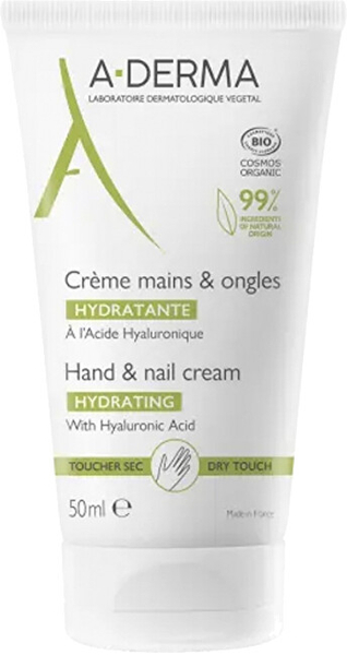 Fotoja e Krem për thonjë dhe duar A-Derma (Hydrating Hand & Nail Cream), 50 ml