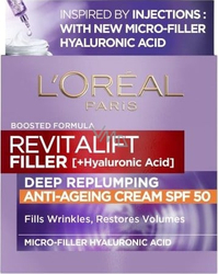 Fotoja e Kremi Anti-plakje L'Oréal Revitalift Filler me Hialuronik Acid dhe SPF 50 - 50 ml