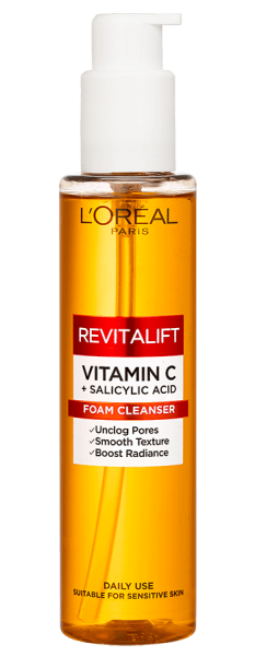 Fotoja e L'Oréal Paris Revitalift Clinical [Vitamin C + Salicylic Acid] Anti-Pore Brightening Cleansing Gel 150ml