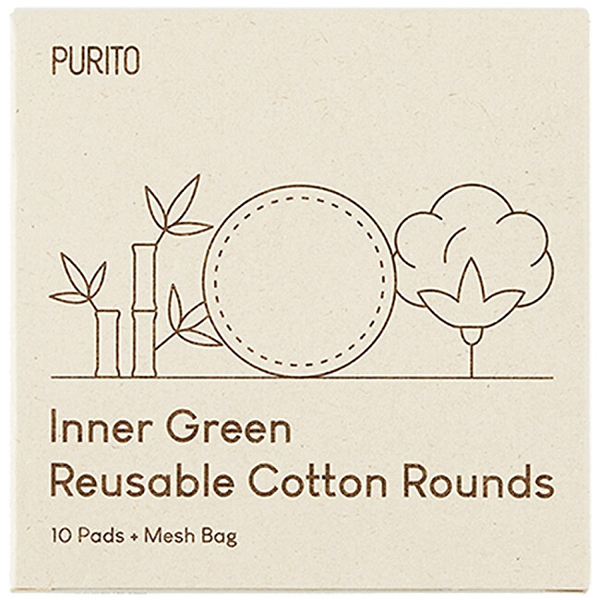 Fotoja e Pambuk grimi PURITO Inner Green, 10 copë