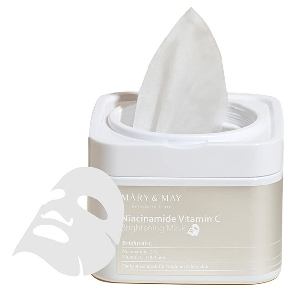Fotoja e Maskë për fytyrë MARY & MAY Niacinamide Vitamin C, 30 copë