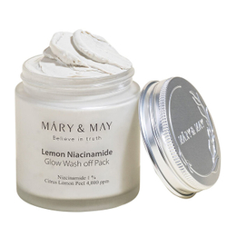 Fotoja e Maskë për fytyrë Mary&May Brightening Face Mask Lemon Niacinamide Glow Wash Off, 125 ml