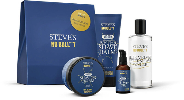 Fotoja e Set produktesh rroje Steve's Shaving Box Blue Velvet, 3 x 100 ml + 50 ml