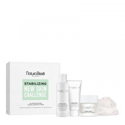 Fotoja e Set për fytyrë Natura Bissé Kit Stabilizing New Skin Challenge, esencë ripërtëritëse 100 ml + maskë 75 ml + krem për fytyrë 50 ml + rrjetë shkumë