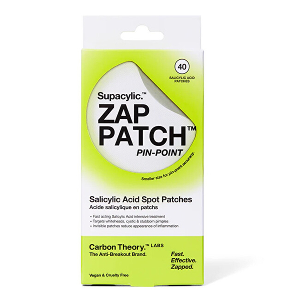 Fotoja e Ngjitëse për puçrra Carbon Theory Zap Patch Pin-Point (Salicylic Acid Spot Patches), 40 copë