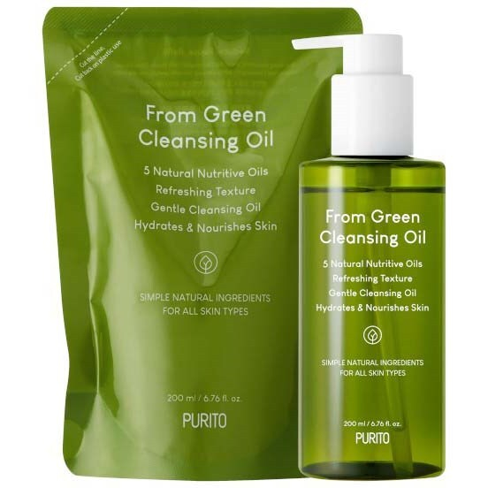 Fotoja e Set Purito From Green Vaj pastrues për fytyrë 200 ml + Vaj rimbushës 200 ml
