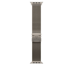 Fotoja e Apple Watch 49mm Loop, Natural Titanium Milanese Loop, Large