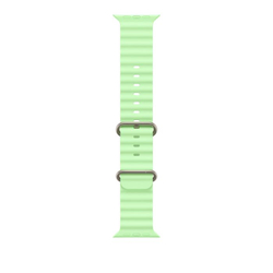 Fotoja e Apple Watch 49mm Band, Neon Green Ocean Band Extension, Natural Titanium Finish