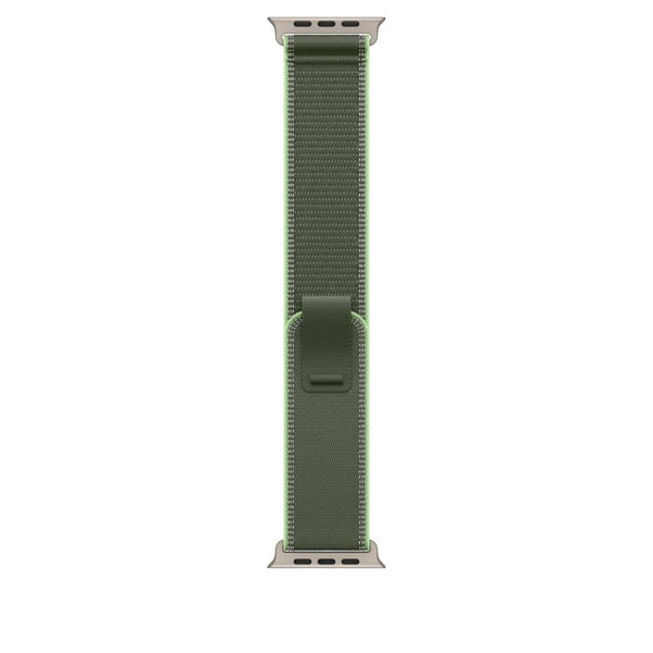 Fotoja e Apple Watch 49mm Loop, Green/Neon Trail Loop, S/M, Natural Titanium Finish