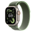 Fotoja e Apple Watch 49mm Loop, Green/Neon Trail Loop, S/M, Natural Titanium Finish, Picture 2