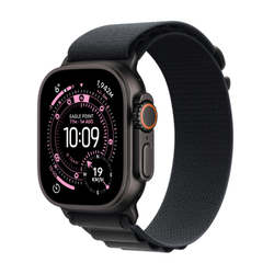 Fotoja e Apple Watch Ultra 3 Cellular 49mm Black Titanium Case with Black Alpine Loop, Small