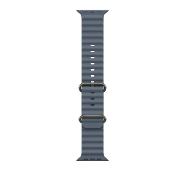 Fotoja e Apple Watch 49mm Band, Anchor Blue Ocean Band, Natural Titanium Finish