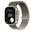 Fotoja e Apple Watch 49mm Loop, Natural Titanium Milanese Loop, Medium, Picture 2