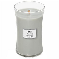 Fotoja e Qiri aromatik WoodWick Lavender & Cedar, 609,5 g