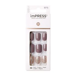 Fotoja e Set thonjë artificial KISS imPRESS Nails Flawless, 30 copë
