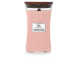 Fotoja e Qiri aromatik WoodWick Pressed Blooms & Patchouli Large, 609.5 g